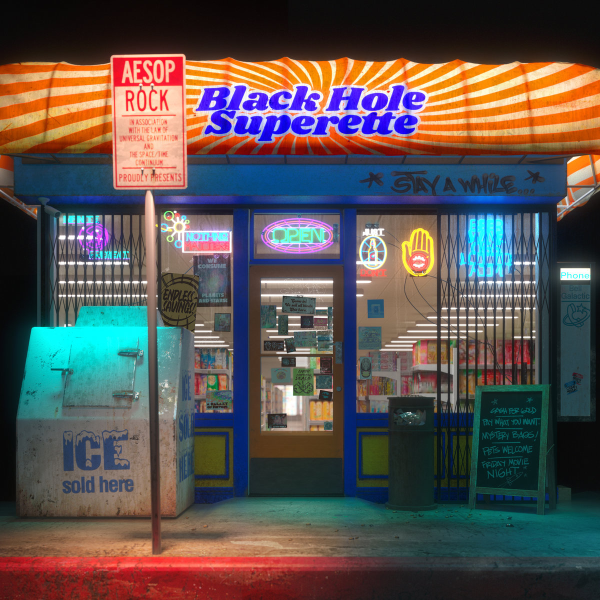 The cover to the album Black Hole Superette by hip hop artist Aesop Rock